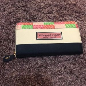 Vineyard Vines Patchwork Zip Around Wallet